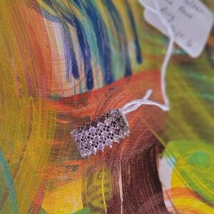 INC International Concepts Silver Ring with Clear Stones